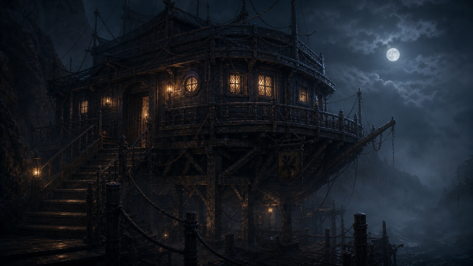 Le Nid du Cormoran veille sur Cap Carcasse sous la lune